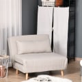 Miniatyrbillede 2 af 10: Sovesofa, Enkeltsofa, Sovesofa, Klapsofa Med Justerbart Ryglæn, Nordisk, Imiteret Linned