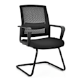 Miniatyrbillede 2 af 5: Mesh kontorstol med ryglæn kan holde op til 136 kg 60 x 54,5 x 94 cm sort
