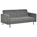 Miniatyrbillede 1 af 9: Sovesofa 3 Personers Sofa Med Sovefunktion Justerbar Vinkel Vintage Eucalyptus Træ Bomuld Grå