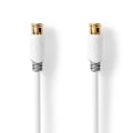 Pikkukuva 1 / 3: F Quick - F Quick Cables | F-pikaliitin uros | F-pikaliitin uros | Kullattu | 75 Ohm | Tuplasuojattu | 10.0 m | Pyöreä | PVC | Valkoinen | Ikkunalline