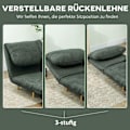 Miniatyrbillede 6 af 10: 2-i-1 sovesofa, stoleseng, justerbar foldemadras, gæsteseng i fløjlsbukser, til soveværelse, stue, grøn, 82 x 89 x 83 cm