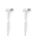 Pikkukuva 1 / 3: Koaksiaalikaapeli | IEC (Coax) Uros | IEC (Coax) Naaras | Niklattu | 120 dB | 75 Ohm | Nelinkertainen suojaus | 3.00 m | Pyöreä | PVC | Valkoinen | La