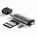 Pikkukuva 2 / 7: Universaali micro SD -kortinlukija USB 3.0:lle ja USB-C 3.0:lle, harmaa