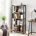 Miniatyrbillede 2 af 7: Bogreol, bogreol i stuen, stor 4-lags opbevaringshylde, til kontorstudie, industriel stil