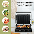 Miniatyrbillede 4 af 5: 3-i-1 1800W Panini Press Grill med non-stick plader elektrisk grill