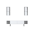 Miniatyrbillede 7 af 9: TV-enhed Chrome Line - Hvid, Sort