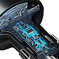Miniatyrbillede 8 af 9: FM-sender, MP3-afspiller, LED-biloplader 2x USB Bluetooth, sort