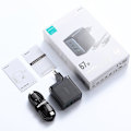 Miniatyrbillede 5 af 9: GaN 67W netværksoplader 2x USB 2x USB-C + USB-C kabel 1,2m sort