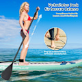Miniatyrbild 5 av 5: Stand Up Surfboard Uppblåsbar Surfboard Paddle Board 320 x 76 x 15 cm Grön