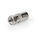Pikkukuva 1 / 8: Satelliitti- ja antenni-sovitin | F uros | IEC (Coax) Naaras | Niklattu | 75 Ohm | Suora | Metalli | Hopea | 1 kpl | Laatikko