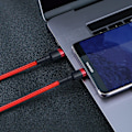Miniatyrbillede 7 af 9: Holdbart flettet kabel USB-C til USB-C QC3 2m - sort og grå