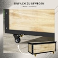 Miniatyrbillede 5 af 10: Garden Box Træ Opbevaringsboks 121L Opbevaringsboks Med Hjul, Vejrbestandig Opbevaringsboks Til Altan, Gårdhave, Naturlig