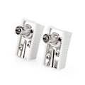 Pikkukuva 1 / 6: IEC (Coax) Liitin | Kulma | Uros | Niklattu | 75 Ohm | Ruuvi | Kaapelin läpitulomitta: 7.0 mm | Metalli / PVC | Valkoinen | 2 kpl | Laatikko