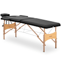 Miniatyrbillede 2 af 6: Bord, massageseng, træ, bærbar, foldbar, Toulouse Sort, op til 227 kg, sort