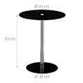 Miniatyrbillede 4 af 7: Sidebord i glas og rustfrit stål