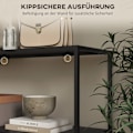 Miniatyrbillede 7 af 10: Konsolbord Med 2 Niveauer, Gangbord, Sidebord Af Stål, Med Spidsbeskyttelse, 90X30X75 Cm