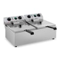 Miniatyrbillede 3 af 7: Elektrisk cateringfriture TIMER 230 V 2 x 3200W 2 x 10 L