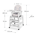 Miniatyrbillede 5 af 5: Multifunktionel 5-i-1 spisestuestol Sinco Grey