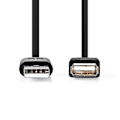 Pikkukuva 2 / 3: USB kaapeli | USB 2.0 | USB-A Uros | USB-A Naaras | 480 Mbps | Niklattu | 1.00 m | Pyöreä | PVC | Musta | Label