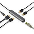 Miniatyrbillede 8 af 9: USB Multi-Port Adapter | USB 3.2 Gen 1 | USB-C™ Han | HDMI™ Hun / RJ45 Hun / 3x USB-A Hun | 5 Gbps | 0.20 m | Runde | Guldplateret | PVC | Antracit |