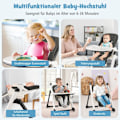 Pikkukuva 3 / 5: 5 in 1 kokoontaittuva syöttötuoli säädettävällä selkä- ja jalkatuella sekä harmaa 5-pistevyö