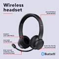 Miniatyrbillede 6 af 8: Ayda Trådløst PC Headset Bluetooth ENC Sort
