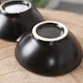 Miniatyrbillede 5 af 9: Skål til snacks i sort porcelæn, 4-delt til dyppesovs