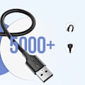 Miniatyrbillede 8 af 9: Kabel USB - micro USB 2.4A 480Mbps 1.5m sort