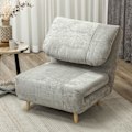 Miniatyrbillede 2 af 10: 2-i-1 sovesofa, stoleseng, justerbar klapmadras, gæsteseng i fløjlsbukslook, til soveværelse, stue, grå 82 x 89 x 83 cm Aosom
