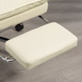 Miniatyrbild 10 av 10: Kontorsstol, 155° lutbar, höj- och sänkbar skrivbordsstol med liggfunktion, fotstöd, ergonomisk snurrstol, beige