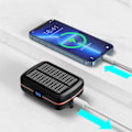 Miniatyrbillede 8 af 9: Vandtætte TWS trådløse hovedtelefoner med solcelleoplader og 2500mAh powerbank, sort