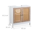 Miniatyrbillede 4 af 9: Håndvaskskab med rattan låger