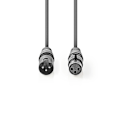 Pikkukuva 2 / 3: DMX sovitinkaapeli | XLR 3-Pin uros | XLR 3-Pin naaras | Niklattu | 3.00 m | Pyöreä | PVC | Tummanharmaa | Pahvikotelo