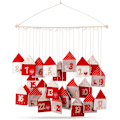 Miniatyrbillede 1 af 10: Adventskalender med 24 huse på en træpind