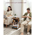 Miniatyrbillede 2 af 7: 3-lags sidebord med integreret stik og USB-porte