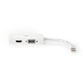 Miniatyrbild 3 av 8: Displayport-adapter | Mini DisplayPort Hane | DVI-D 24+1-Pin Hona / HDMI™ Hona / VGA hona 15p | 4K@60Hz | Nickelplaterad | Omkopplingsbar | 0.20 m | R