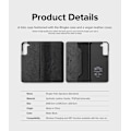 Miniatyrbillede 4 af 9: Lædertaske med klap til Galaxy S22+ Folio Signature sort