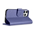 Miniatyrbillede 8 af 9: 2-i-1 læder Flip Cover iPhone 14 Pro Max Anti-RFID pung etui lys lilla