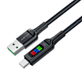 Miniatyrbild 2 av 7: USB-A - USB-C kabel 60W med display 1,2m svart