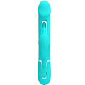 Miniatyrbillede 3 af 11: Pretty Love - Kampas Rabbit 3 I 1 Multifunktion Vibrator Med Tongue Aqua Green