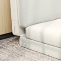 Miniatyrbillede 10 af 10: Gulvsofa 3-i-1 sammenfoldelig sovesofa med fløjlslook, polstret sovesofa kan holde op til 240 kg, til soveværelse, stue, cremehvid