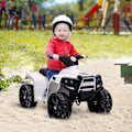 Miniatyrbillede 2 af 10: Mini Elektrisk Quad Elektrisk ATV Barnevogn Elektrisk Motorcykel med 2 Forlygter Elektrisk Quad Beach Car Form PP Stål Sort+Hvid
