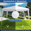 Miniatyrbild 2 av 5: 3 x 3 m Pop-Up Gazebo utomhusstrandtält Vit