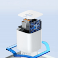 Pikkukuva 9 / 9: PD QC 3.0 seinälaturi 100-240V 20W USB-C USB-A valkoinen