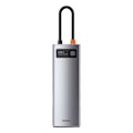 Pikkukuva 2 / 9: Monitoiminen 8in1 USB HUB USB-C PD 100W HDMI SD ja microSD-kortinlukija 3x USB 3.2 RJ45 harmaa