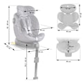 Miniatyrbillede 4 af 9: Nukido Prestige Line Autostol Grå 0-36kg ISOFIX