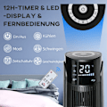 Miniatyrbild 9 av 10: Kolumn Fläkttorn Fläkt Luftkylare 2-i-1 - 4 lägen 3 hastigheter, Fjärrkontroll, Timer, Vridbar - Svart