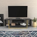 Miniatyrbillede 1 af 7: TV Stand Asal 120 - Sort, Guld