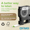 Miniatyrbillede 2 af 9: Dymo D1 - tape 12 mm x 7 m, sort med gul bund