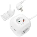 Miniatyrbild 4 av 7: Power Cube Multi-grenuttag + USB-A/USB-C PD 20W